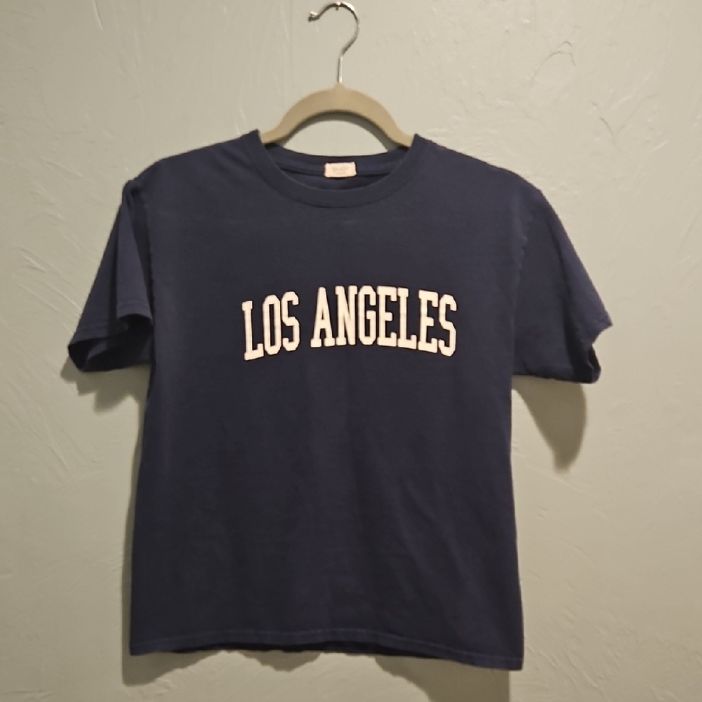 Brandy Melville Navy Blue 'Los Angeles' Tee